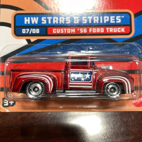 2022 Hot Wheels Custom '56 Ford Truck Stars & Stripes 7/8 Walmart Exclusive - Picture 4 of 4